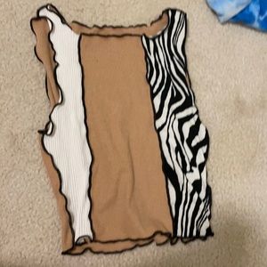 Cute zebra patched tank